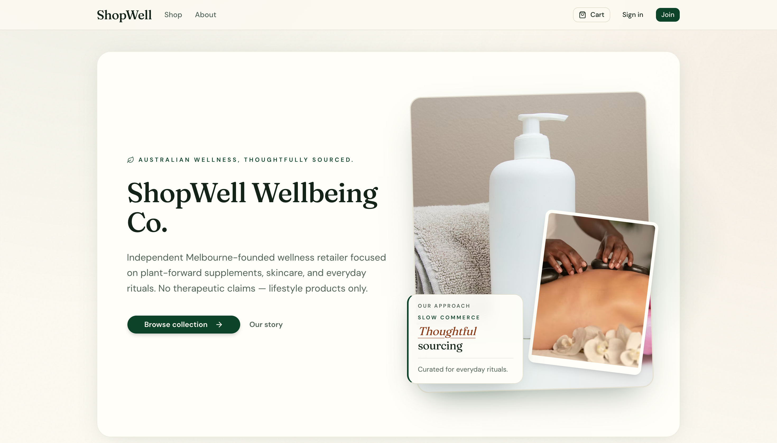 ShopWell storefront