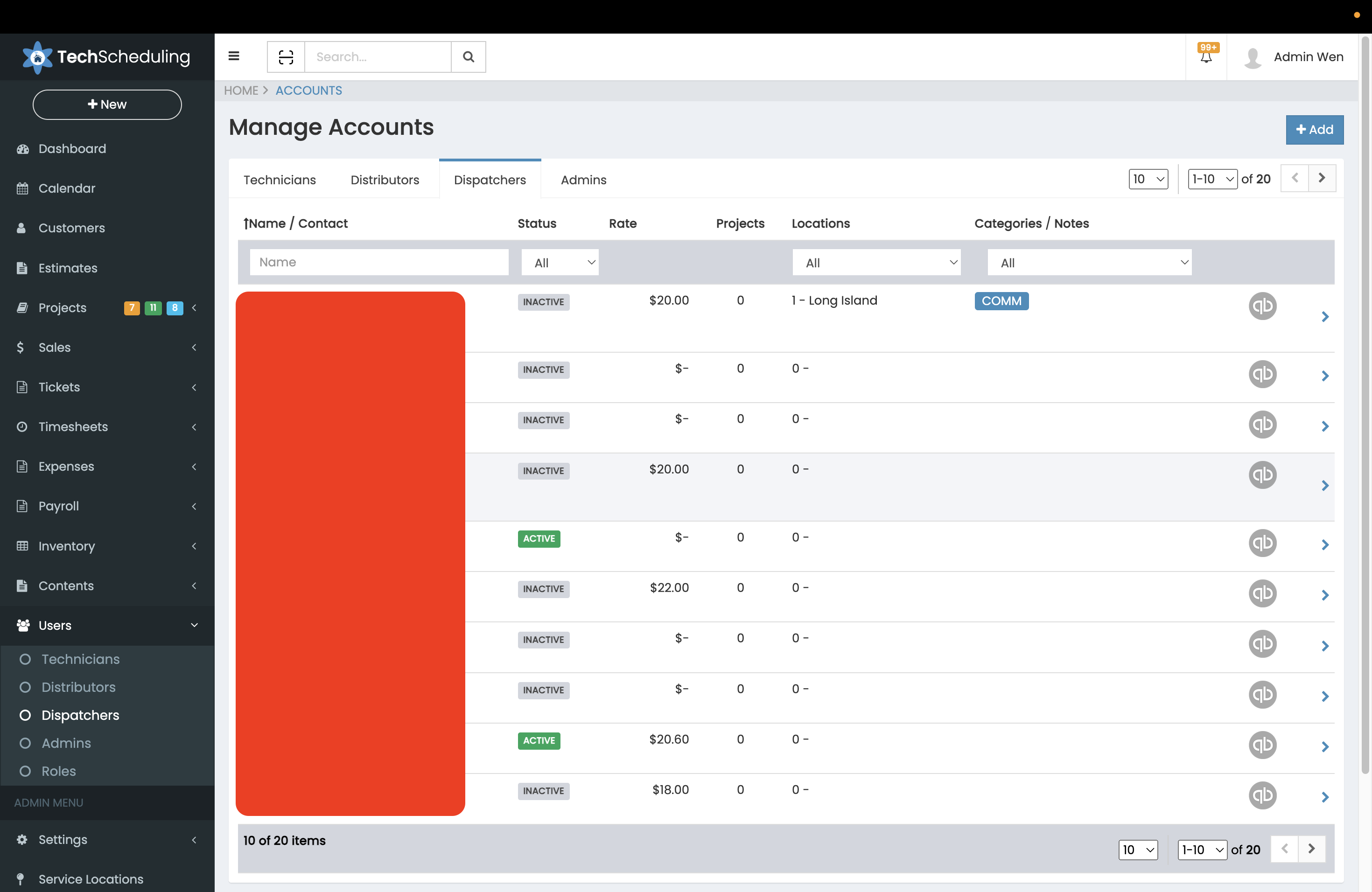 PowersIOT Tech Scheduling